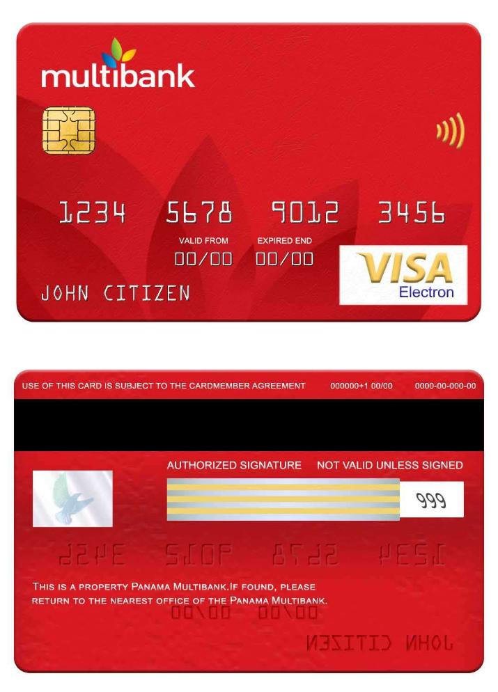 Panama Multibank visa electron card